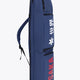 Osaka sports stickbag medium in navy with logo in white and red. Side view