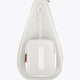 Osaka neoprene padel bag in light grey with structure and logo in white. Front view