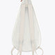 Osaka neoprene padel bag in light grey with structure and logo in white. Back view