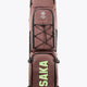 Large Osaka stick bag in peppercorn brown with bold green Osaka logo on front.