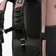 Large Osaka stick bag close-up of black padded shoulder strap and mesh back panel.