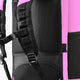 Black mesh shoulder panel and webbing straps on rose bud stickbag