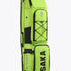 Osaka stickbag in wild lime green with black side panels and clear front storage pocket