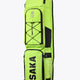 Large Osaka stickbag in wild lime green with black trim and front grid storage area
