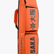 Orange large stickbag with dual compartments and black carry handle/strap