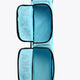 Blue Topaz stickbag with two open padded compartments and mesh logo side pocket