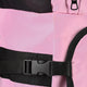 Pastel pink hockey stick bag with black webbing belt and adjustable buckle