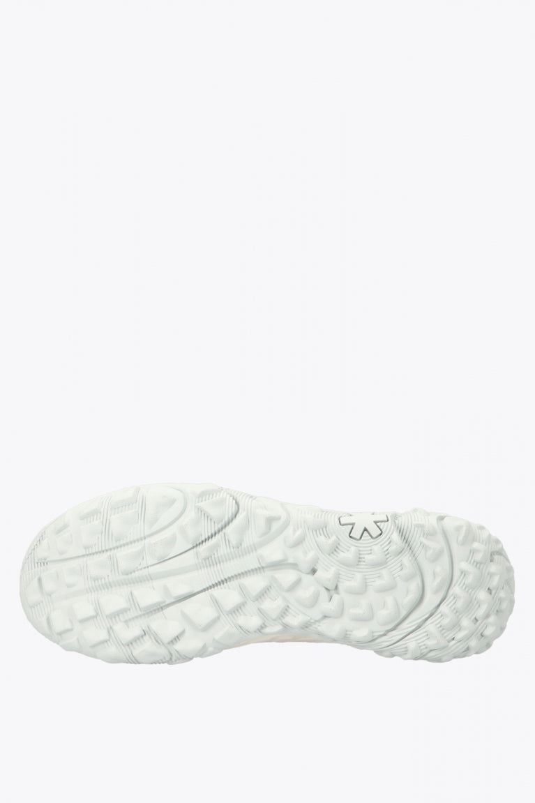 Osaka footwear Kai Mk1 in oxy fire and cream jade with logo in green. Sole view