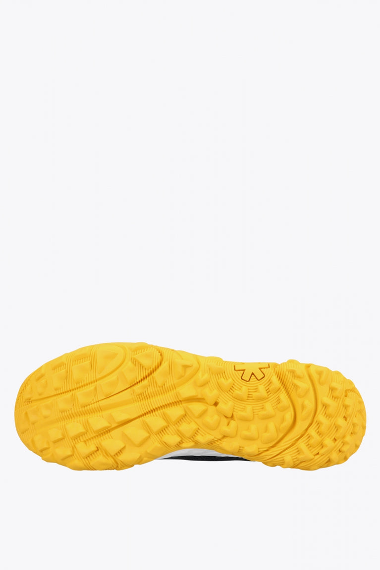 Osaka footwear Kai Mk1 in french navy and honey comb with logo. Sole view