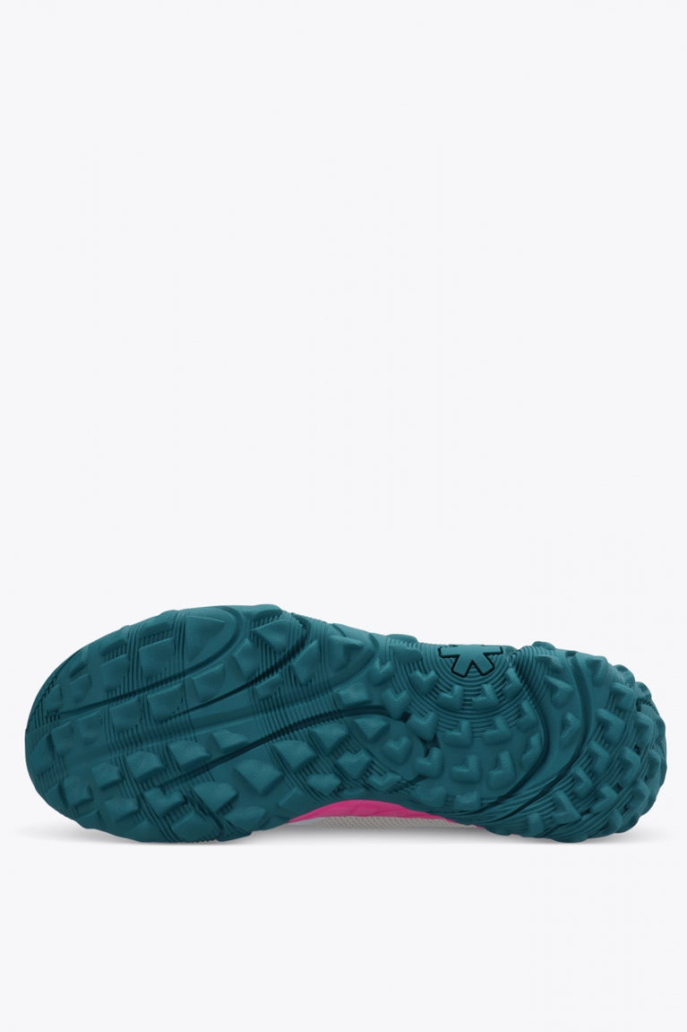 Osaka footwear Kai Mk1 in light grey, sky blue and pink with logo. Sole view