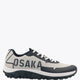 Osaka footwear Kai Mk1 in grey navy with logo in navy. Side view