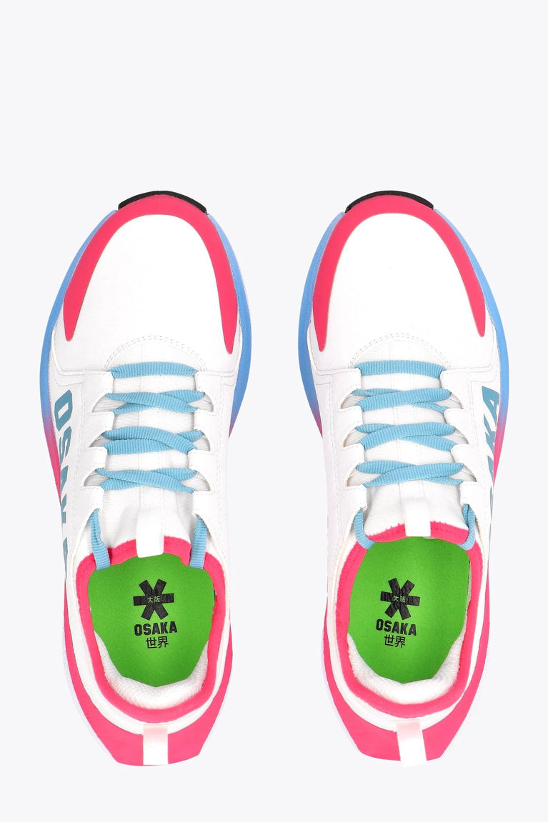 Osaka Osaka Kids Footwear Furo Play | White-Retro Blue-Raspberry - Athletic Shoes Footwear