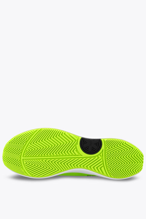 Osaka Footwear Furo Court | Wild Lime Lime green lace-up athletic sneaker with black OS logo and white sole
