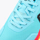Light blue lace-up sneaker with mesh upper and suede-like overlays