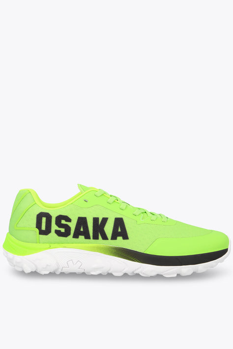 Osaka Footwear KAI Mk1 - Pro Tour | Wild Lime Neon lime running sneaker with OSaka logo and black heel stripe