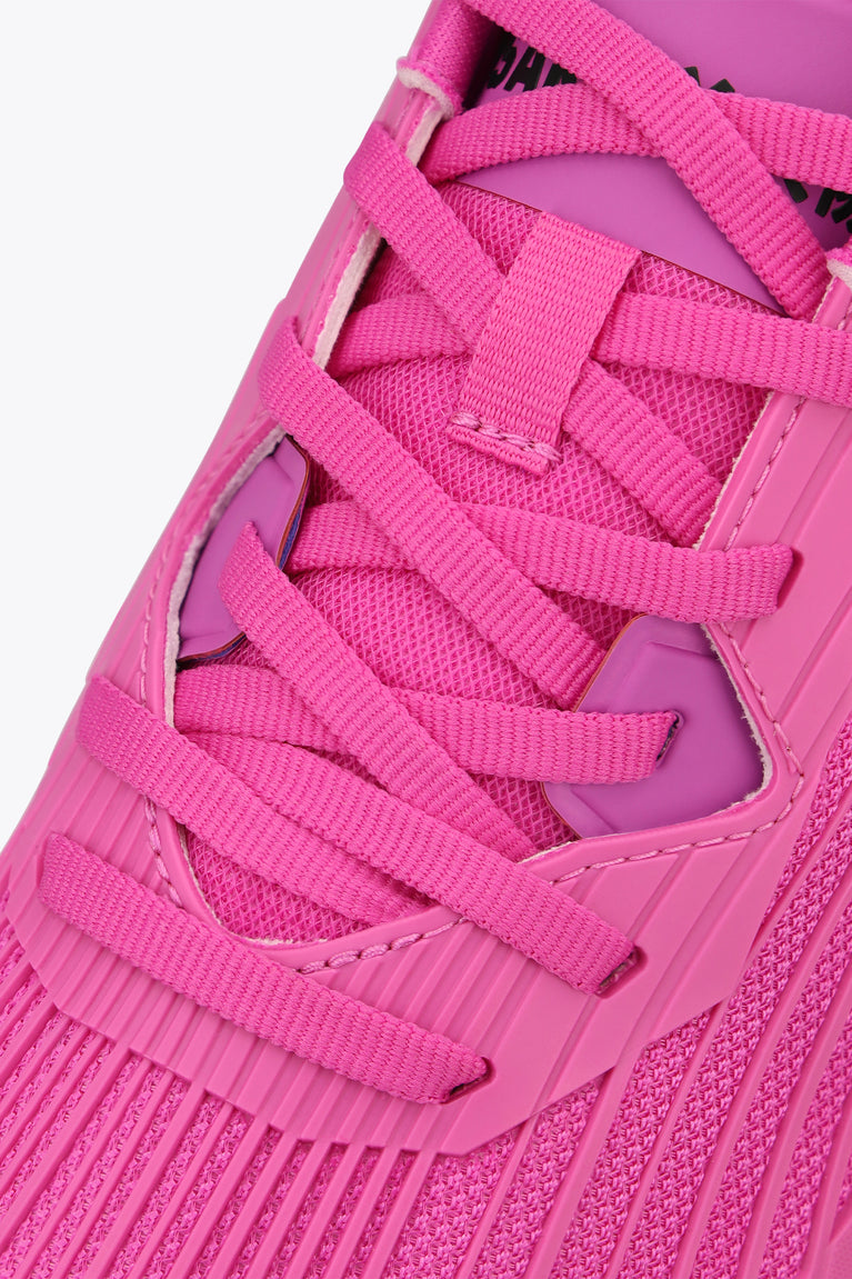 Rose Bud Osaka Ryu sneaker lace-up upper with pink overlays and padded collar