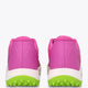 Rose Bud Osaka Ryu sneakers rear view with pink heel and green outsole edge