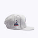 Osaka x Nexus cap in grey with Nexus logo in navy. Side view