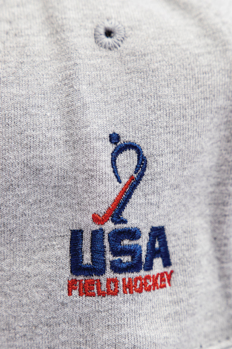 Osaka x Nexus cap in grey with Nexus logo in navy. Detail side logo view