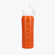 Orange Osaka water bottle with white flip lid, side text, and carry loop