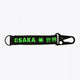 Osaka keychain in black with logo in green
