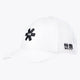 Osaka trucker cap in white with logo in black. Side view