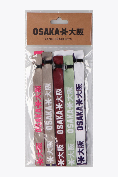 Osaka Woven Bracelet Mix Yang | No Color A collection of Osaka woven bracelets in various colors, each featuring the text 'OSAKA 包吩工' on them.
