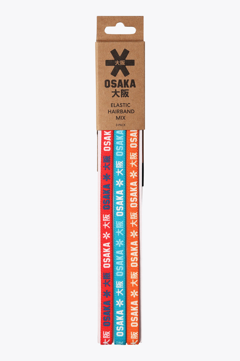 Elastic hairband set, multicolor patterned bands in retail pack