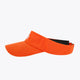 Orange visor with curved brim and black interior band