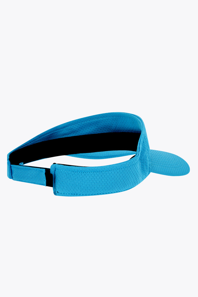 Osaka visor with adjustable strap in blue topaz and black inner band