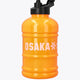 Orange Osaka Giga water bottle with black flip-top lid, “OSAKA” front print