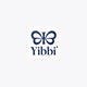 Blue clover bow and Yibbi text tattoo on white square