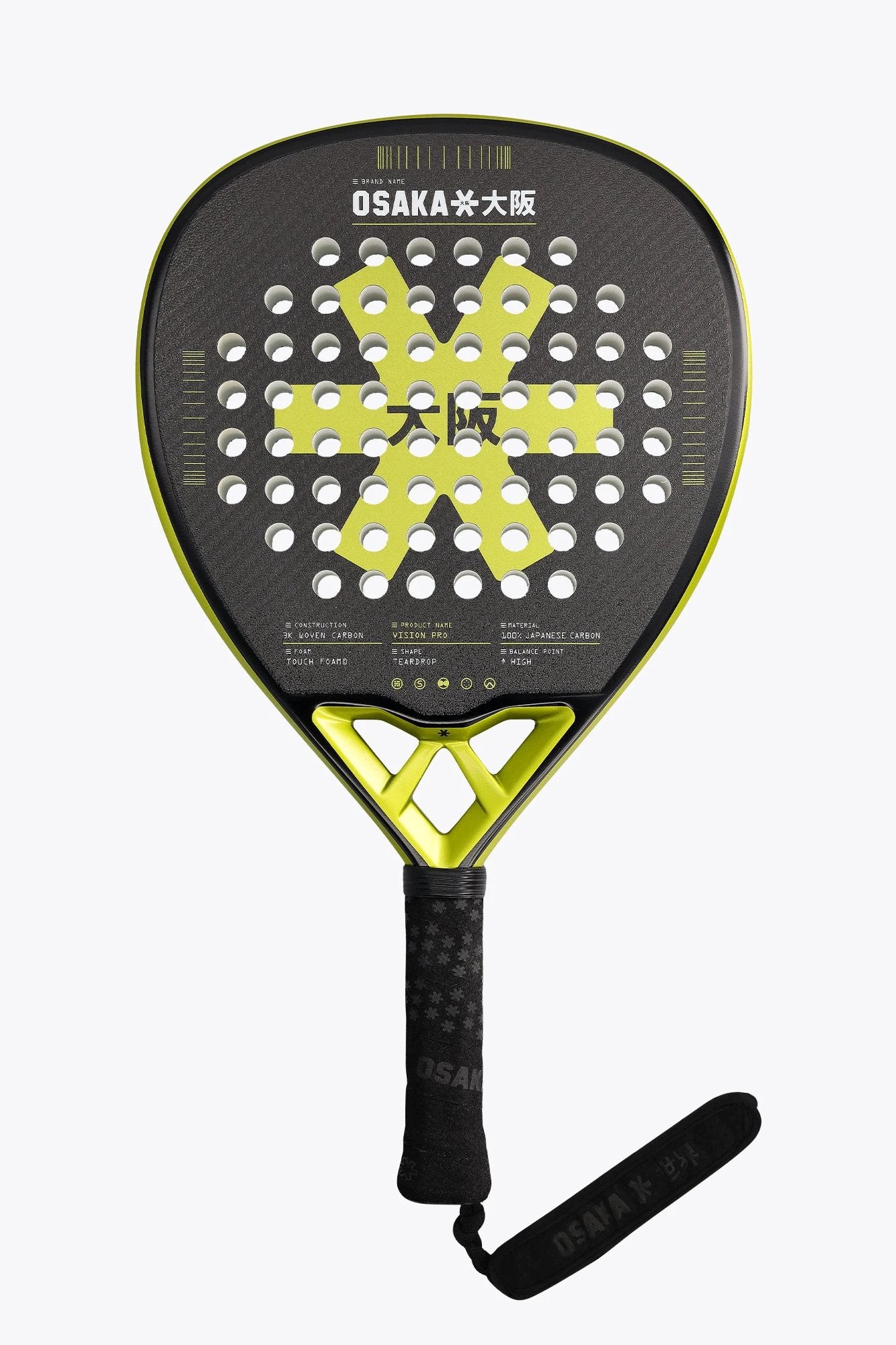 阪神 Black Dynamite Series OSAKA Osaka Padel Racket - Vision Pro - Power | Ferite | Osaka World