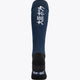 Egara Socks in navy with Osaka logo in green. Back view