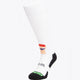 NHM Field Hockey Socks in white with Osaka logo in green. Front view