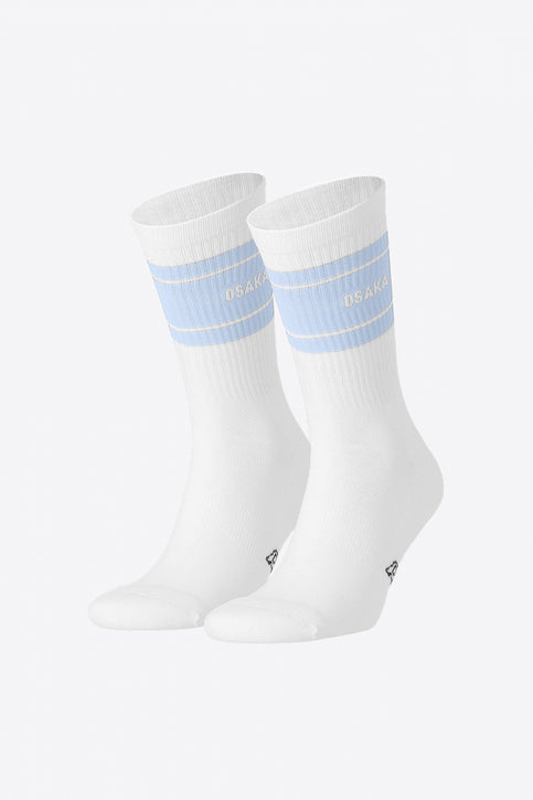 Osaka Colourway Socks Duo Pack | Sky Blue Osaka Colourway Socks Duo Pack in Sky blue. Front view