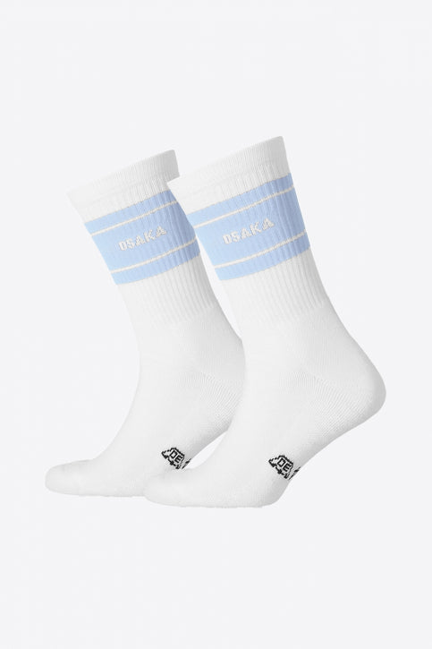 Osaka Colourway Socks Duo Pack | Sky Blue Osaka Colourway Socks Duo Pack in Sky blue. Front view