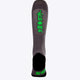 Osaka Field Hockey Socks in grey with Osaka logo in green. Back view