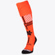 Osaka Field Hockey Socks in moon orange with Osaka logo in white. Front view