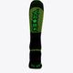 Osaka Field Hockey Socks black-yellow melange with Osaka logo in green. Back view