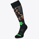 Osaka Field Hockey Socks camouflage with Osaka logo in green. Front view