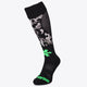 Osaka Field Hockey Socks black camouflage with Osaka logo in green. Front view