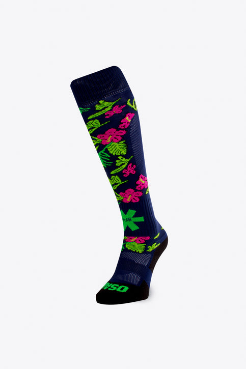 Osaka Field Hockey Socks | Flowers Osaka Field Hockey Socks flowers with Osaka logo in green. Front view