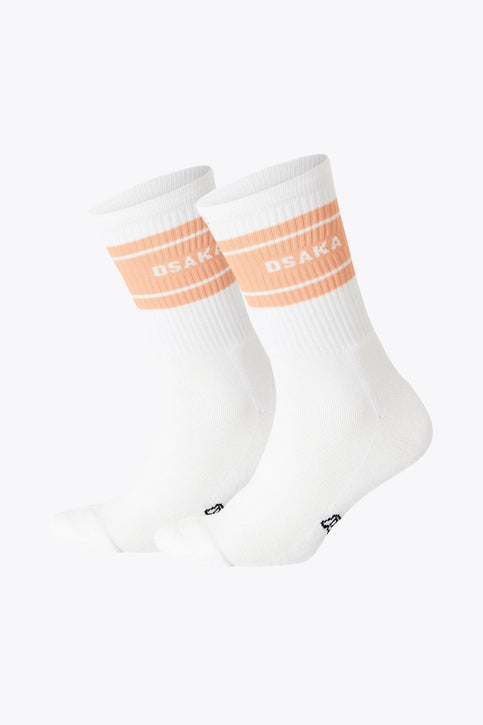 Osaka Colourway Socks Duo Pack | Peach Osaka Colourway Socks Duo Pack in Peach. Front view