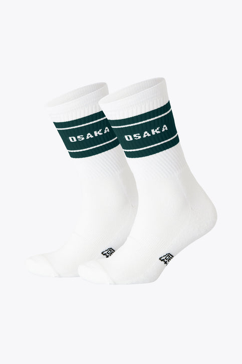 Osaka Colourway Socks Duo Pack | Green Osaka Colourway Socks Duo Pack in green. Front view