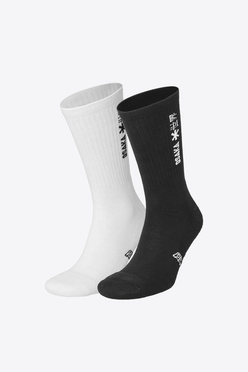 Osaka Duo Pack Sports Socks | Black-White Osaka Duo Pack Sports Socks | Black-White
