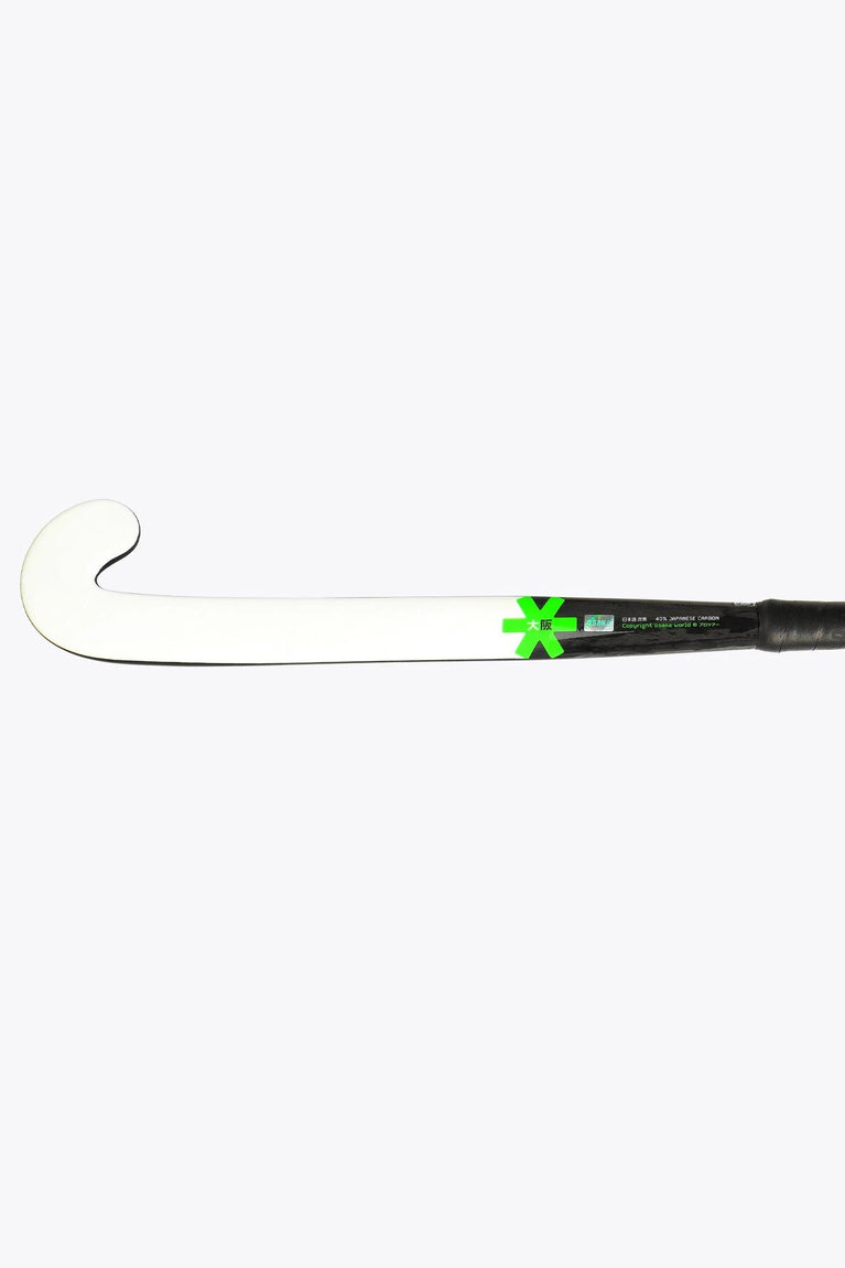 Osaka Field Hockey Stick Pro Tour 40 2.0 - Pro Bow - LTD Edition White | Iconic Black