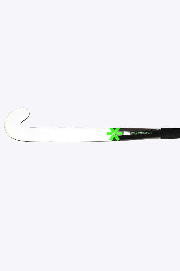 Osaka Field Hockey Stick Pro Tour 70 2.0 - Low Bow - LTD Edition White | Iconic Black