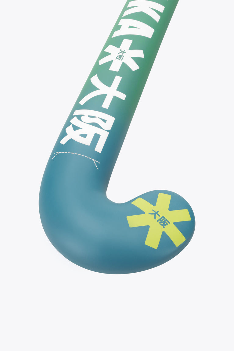 Osaka Field Hockey Stick Mid Bow GF | Blue-Lime Gradient