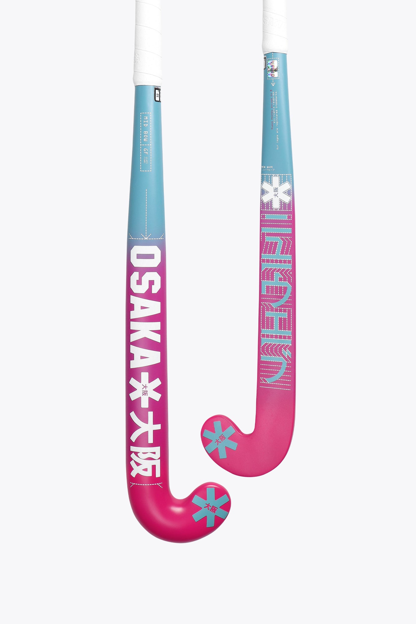 Osaka Field Hockey Stick Mid Bow GF | Blue-Berry Gradient